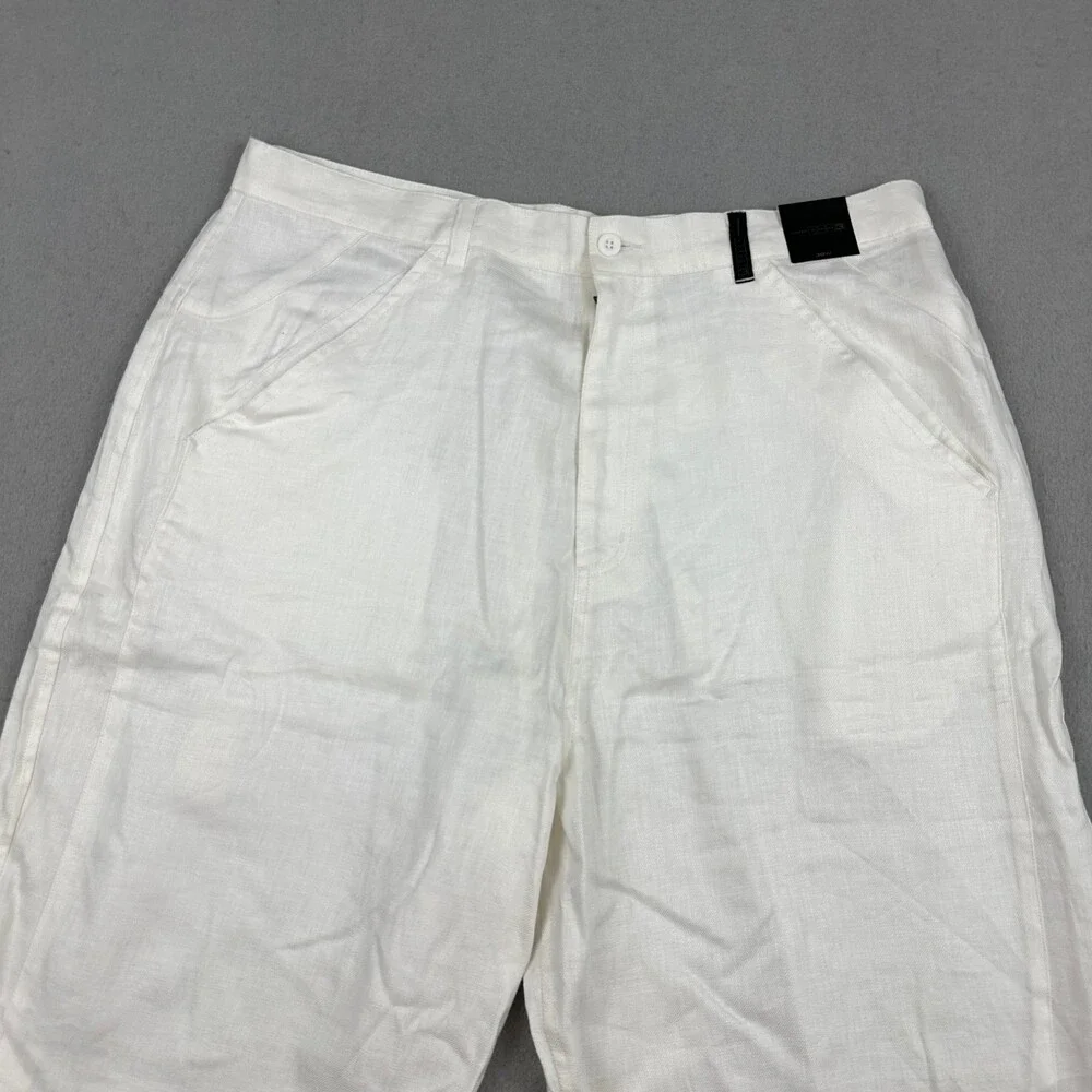 Vintage Jordan Shorts Men 38 Beige Baggy Two-3 Cargo Hip Hop Linen Y2K Deadstock
